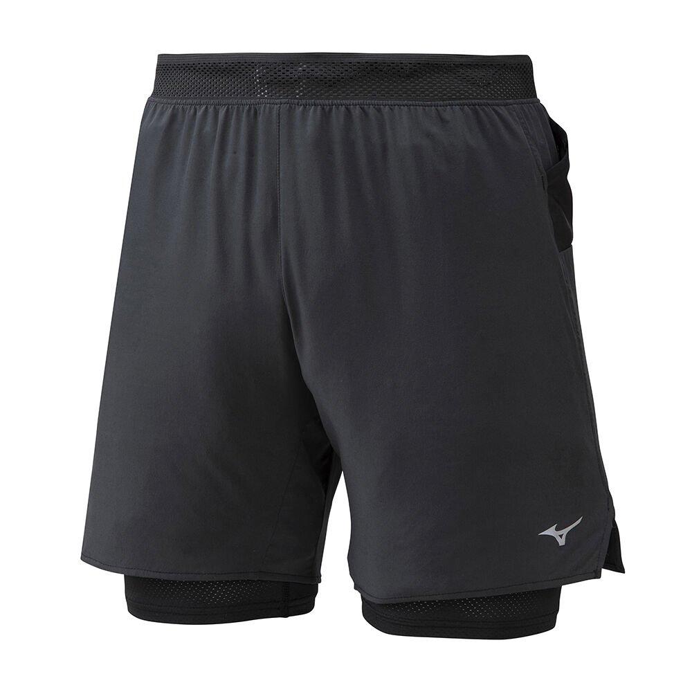 Mizuno Men's Shorts ER 7.5 2in1 Black - IKOFESZ-25